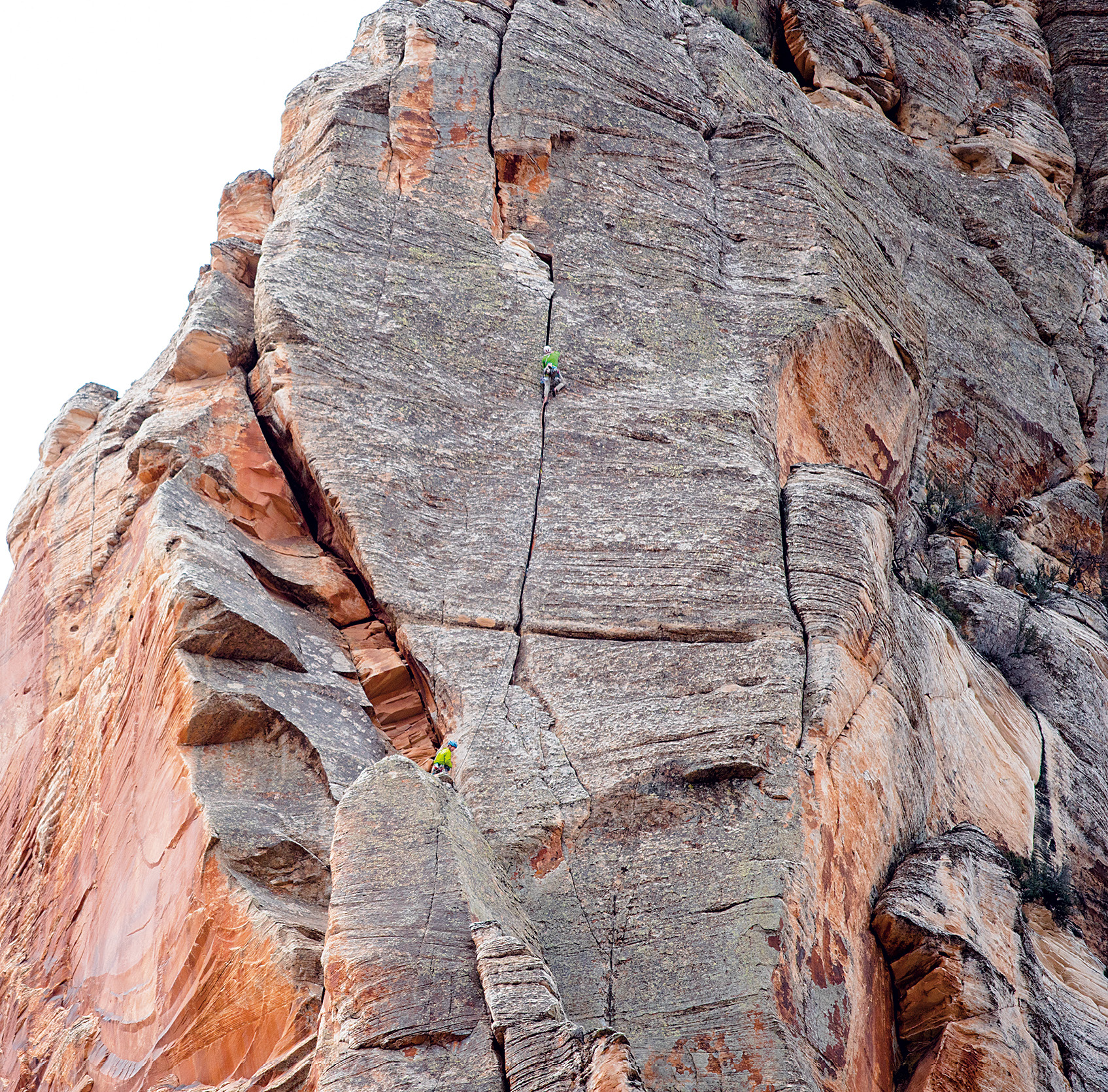 Snyder and Harrison on Screaming Sky Crack, Zoroaster Temple. [Photo] Blake McCord
