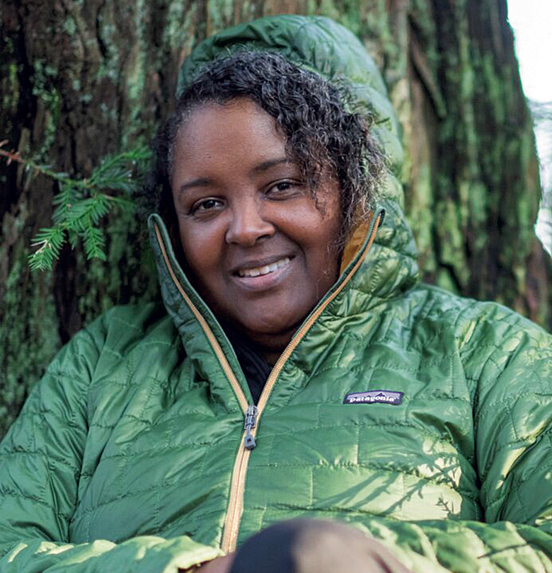 Teresa Baker, founder of the African American Nature and Parks Experience, recounts in Audubon: I talk about equity, diversity and inclusion with such ferocity and consistency--not to divide a country more than it already is, but to bridge a gap that's been in place for far too long. In an article for Alpinist.com, The Changing Faces of the Outdoors, she interviews members of new affinity groups, such as Melanin Base Camp and Natives Outdoors. [Photo] Courtesy of Teresa Baker