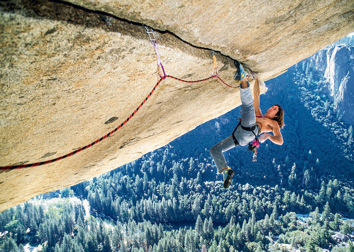 Ron Kauk climbs Separate Reality (5.12). [Photo] Heinz Zak