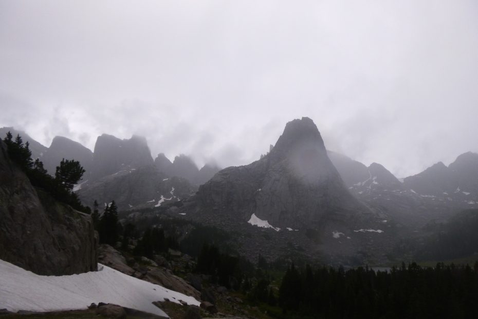 A storm settles over the Cirque of the Towers, Wind River Range, Wyoming. [Photo] Derek Franz