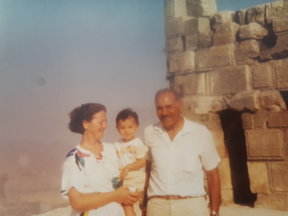 Massri with her parents, returning from a family holiday by the sea in Syria. She writes: From what we remember, the picture is by the Krac des Chevaliers fortress. I am about 2.5 years old. [Photo] Suzana EL Massri family collection