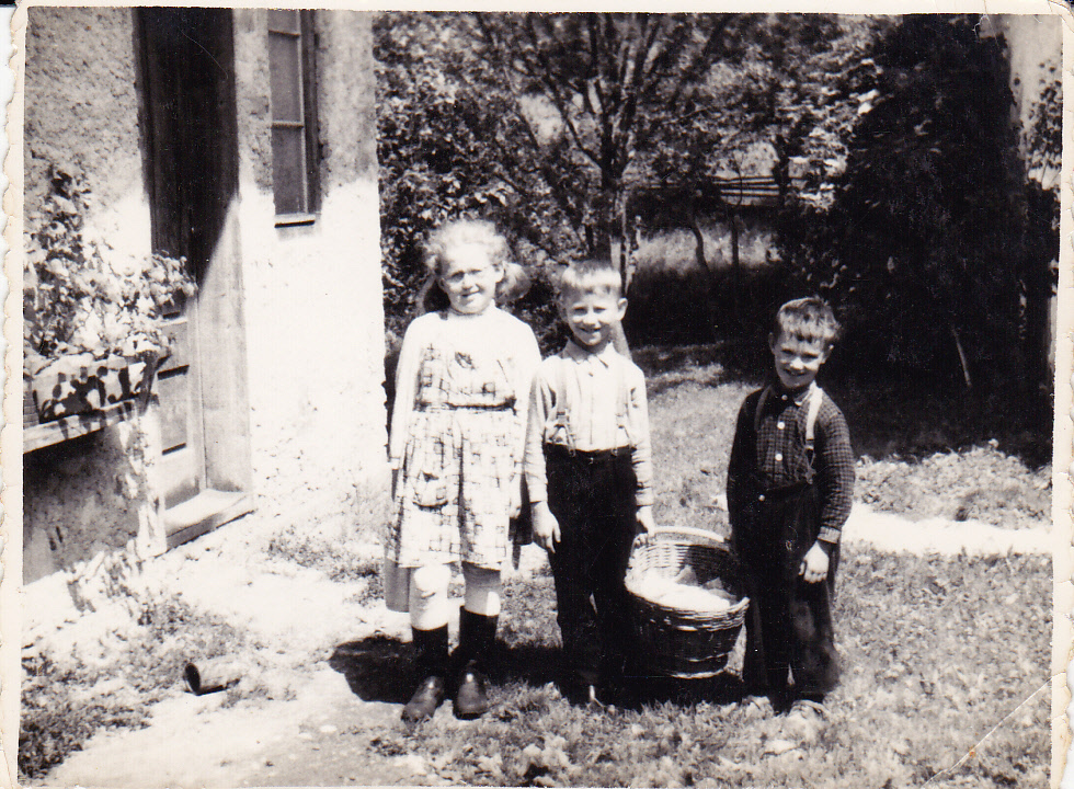 Zaplotnik as a boy with his brother (at right) and sister. [Photo] Nejc Zaplotnik collection