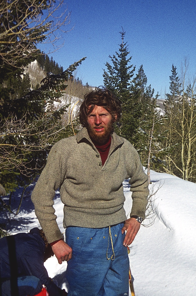 Michael Kennedy in 1976, after the first ascent of the Ames Ice Hose with Steve Shea and Lou Dawson. [Photo] Michael Kennedy collection
