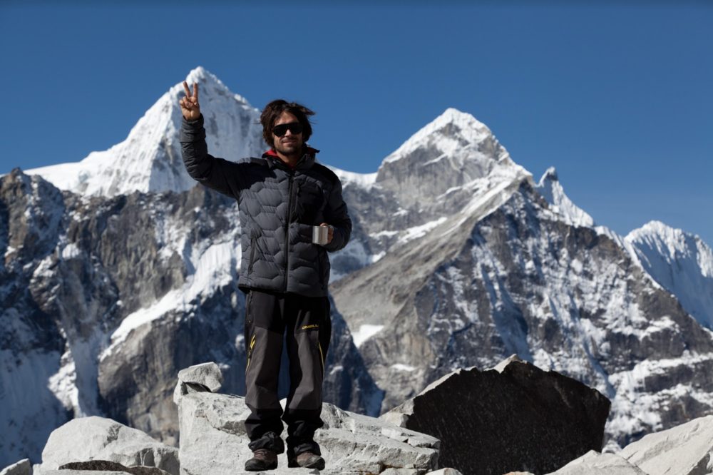 Jeremy Jones in Nepal. [Photo] Andrew Miller, courtesy of the American Alpine Club