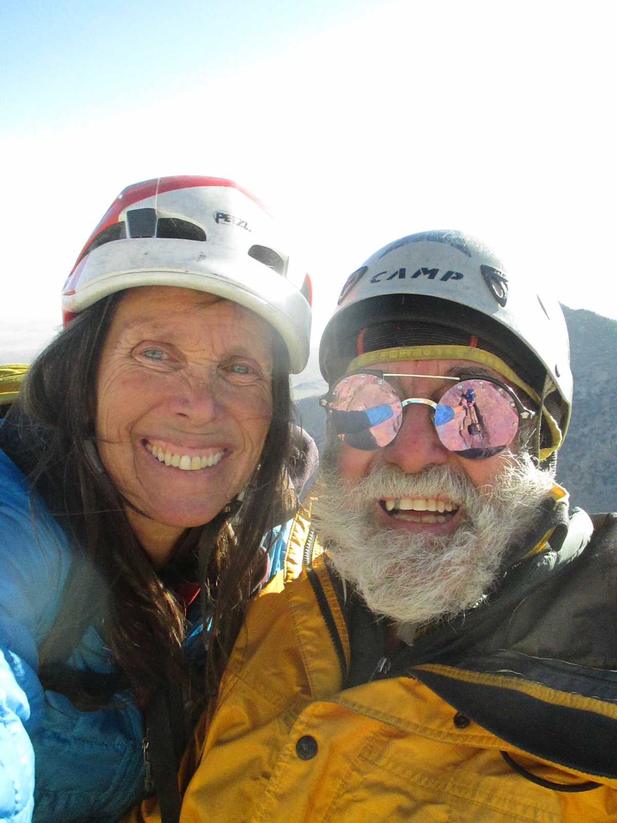Joanne and Jorge Urioste after completing yet another first ascent, 2019. [Photo] Courtesy of the American Alpine Club