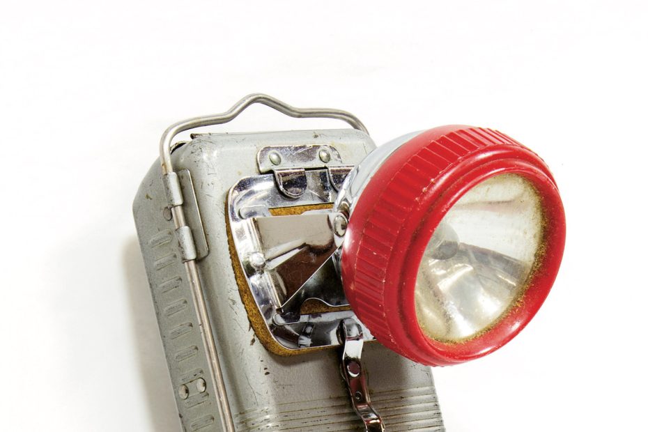 A Berec headlamp used by Martin Mushkin from the mid-1950s until 1980. [Photo] Michelle Hoffman