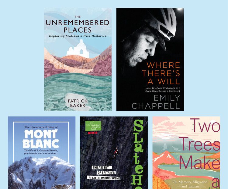 This image shows the five books that are on the shortlist for the 2020 Boardman-Tasker award. [Image] BoardmanTasker.com