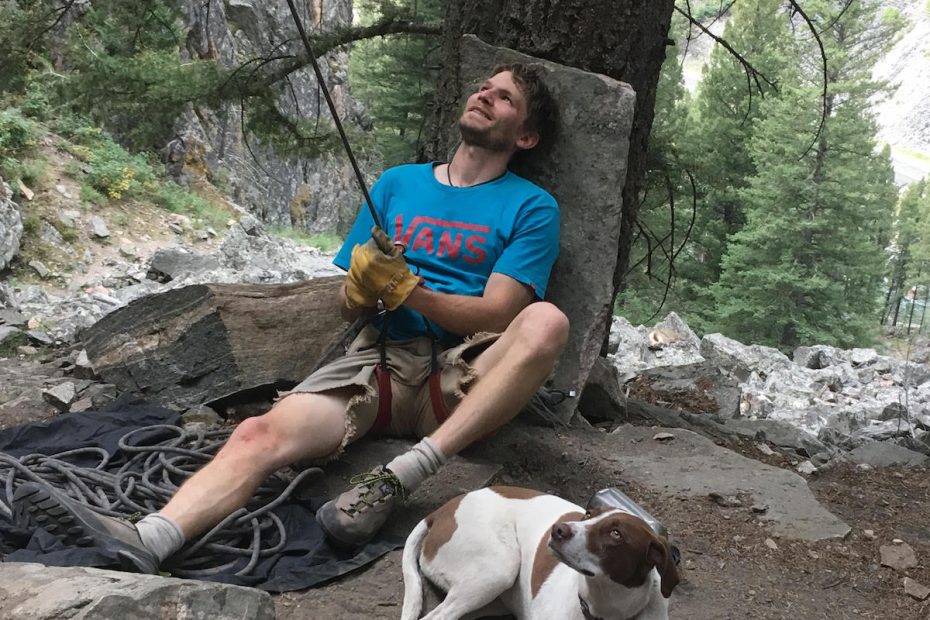 Alpinist Digital Editor Derek Franz enjoys a good seat for belaying a toprope in Gallatin Canyon, Montana. Sitting while belaying from the ground is never an ideal practice. Four prominent climbing organizations are partnering to standardize the way safety practices are taught across the country. [Photo] Mandi Franz