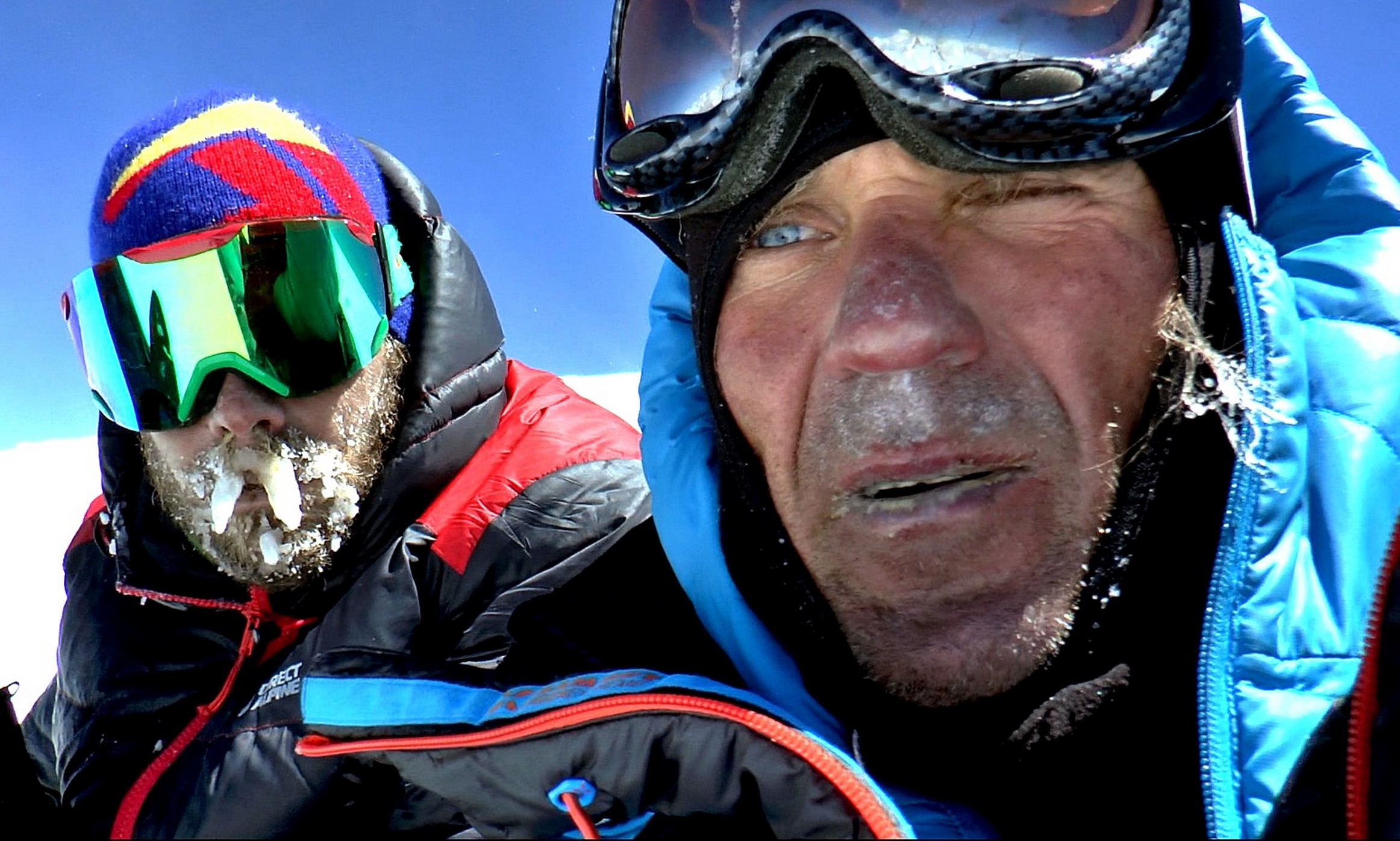 Hak, left, and Holecek, shattered on the summit. [Photo] Marek Holecek