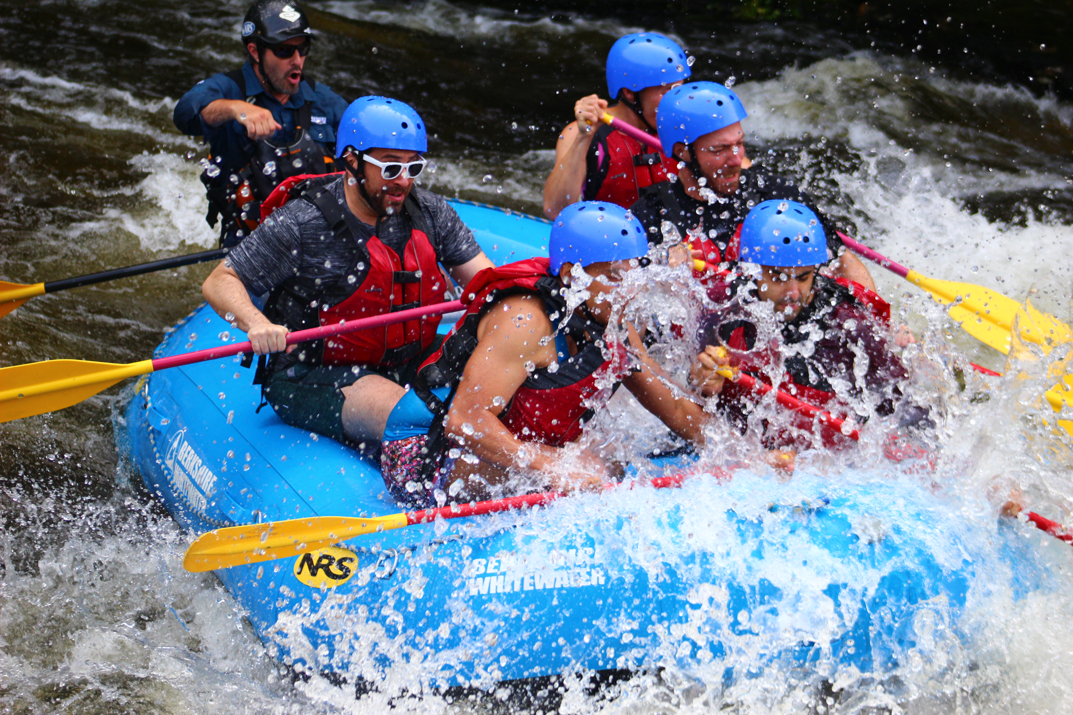 Get Out and Trek members rafting down the Deerfield River, Massachusetts. [Photo] Courtesy of GOAT