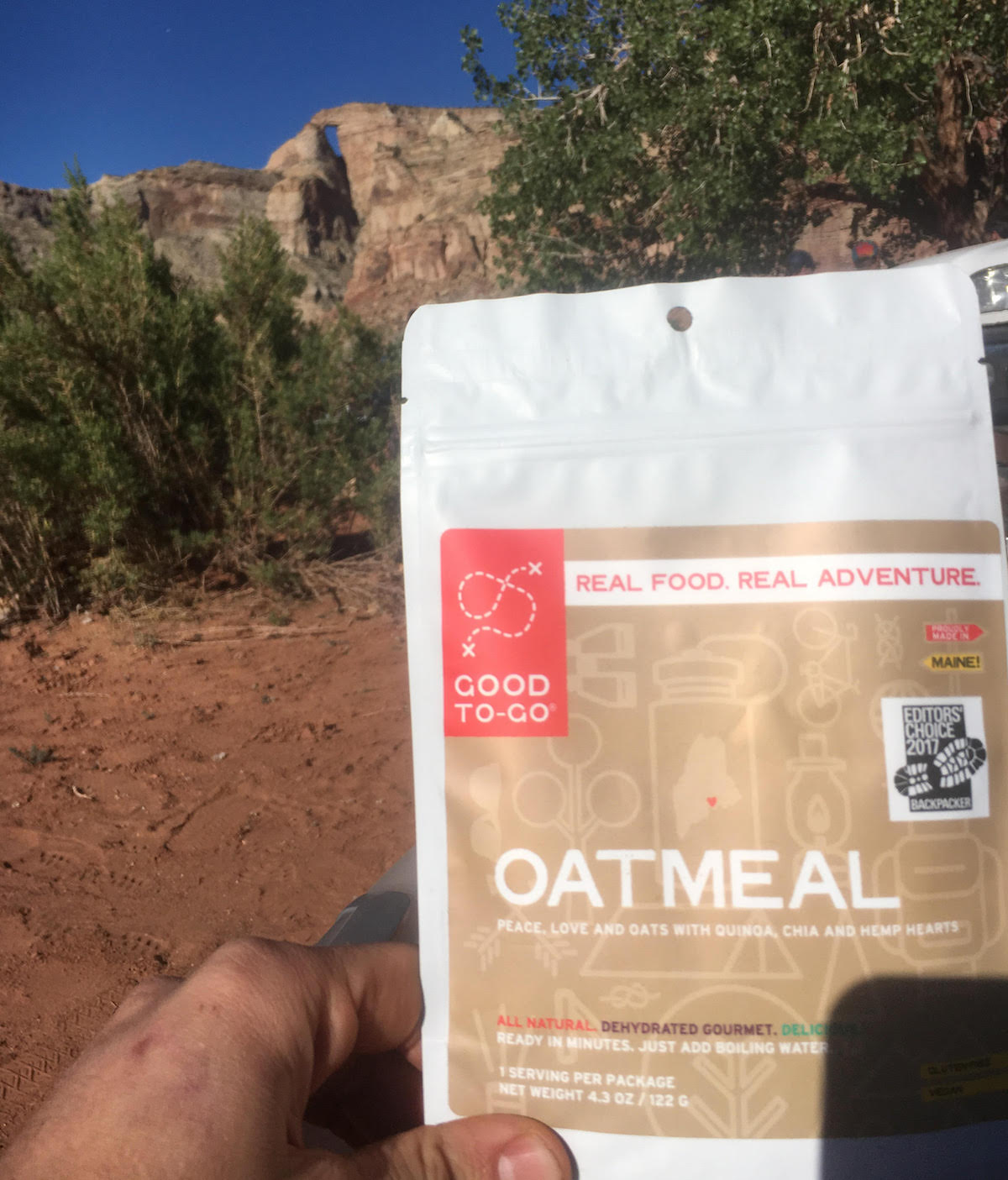 The oatmeal provided a fast and nutrition-packed breakfast before the author kayaked a 15-mile slot canyon in Utah during the spring runoff. [Photo] Derek Franz