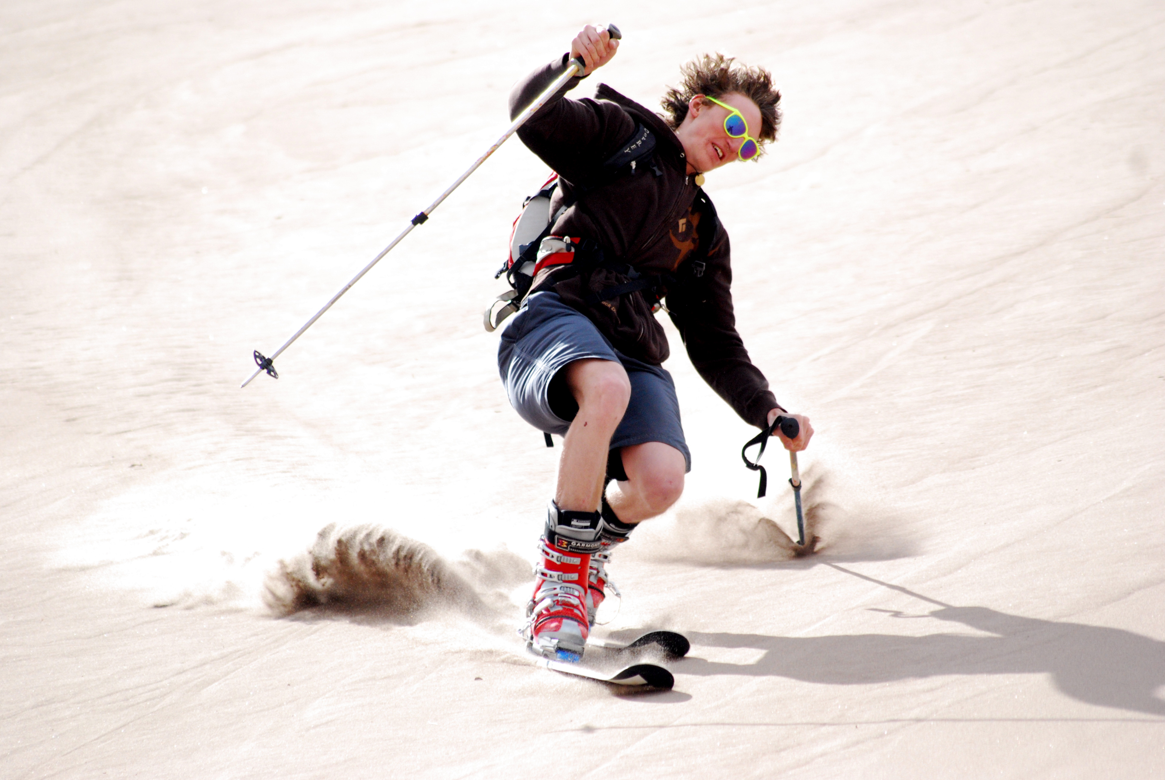 Kennedy telemark skiing in Great Sand Dunes National Park as a teenager. [Photo] Luke Lubchenco