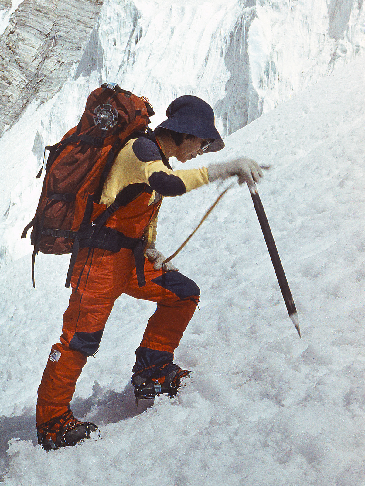 Junko Tabei climbs Somoni Peak (7495m), formerly known as Communism Peak, in 1985. [Photo] Jaan Kunnap