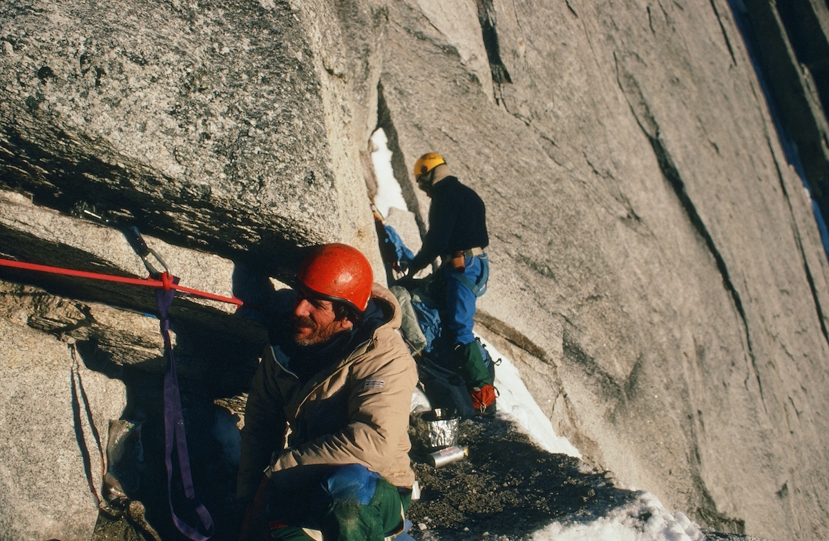 Donini and Tackle at the high point (approximately 5791m) on the north face of Mt Siguniang. [Photo] Kim Schmitz or Jim Kanzler, Kim Schmitz collection