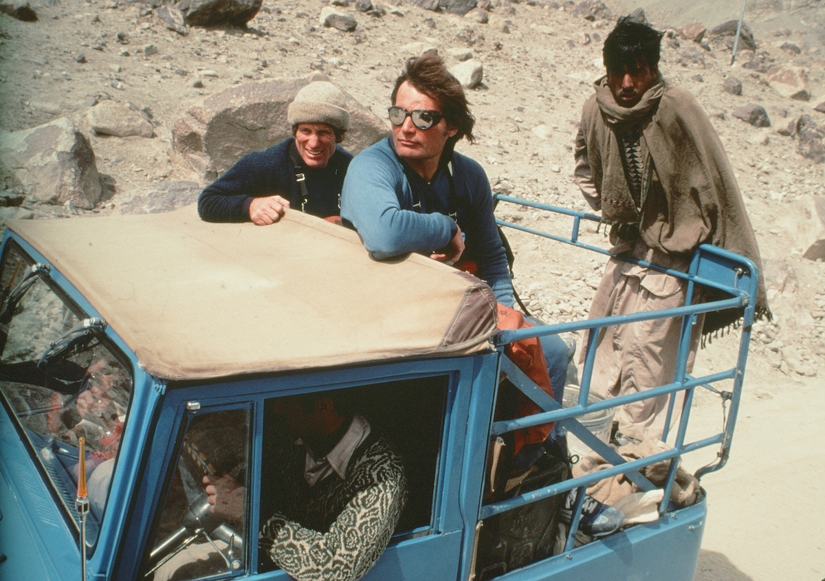 Galen Rowell and Kim in Pakistan. [Photo] Photographer unknown, Kim Schmitz collection