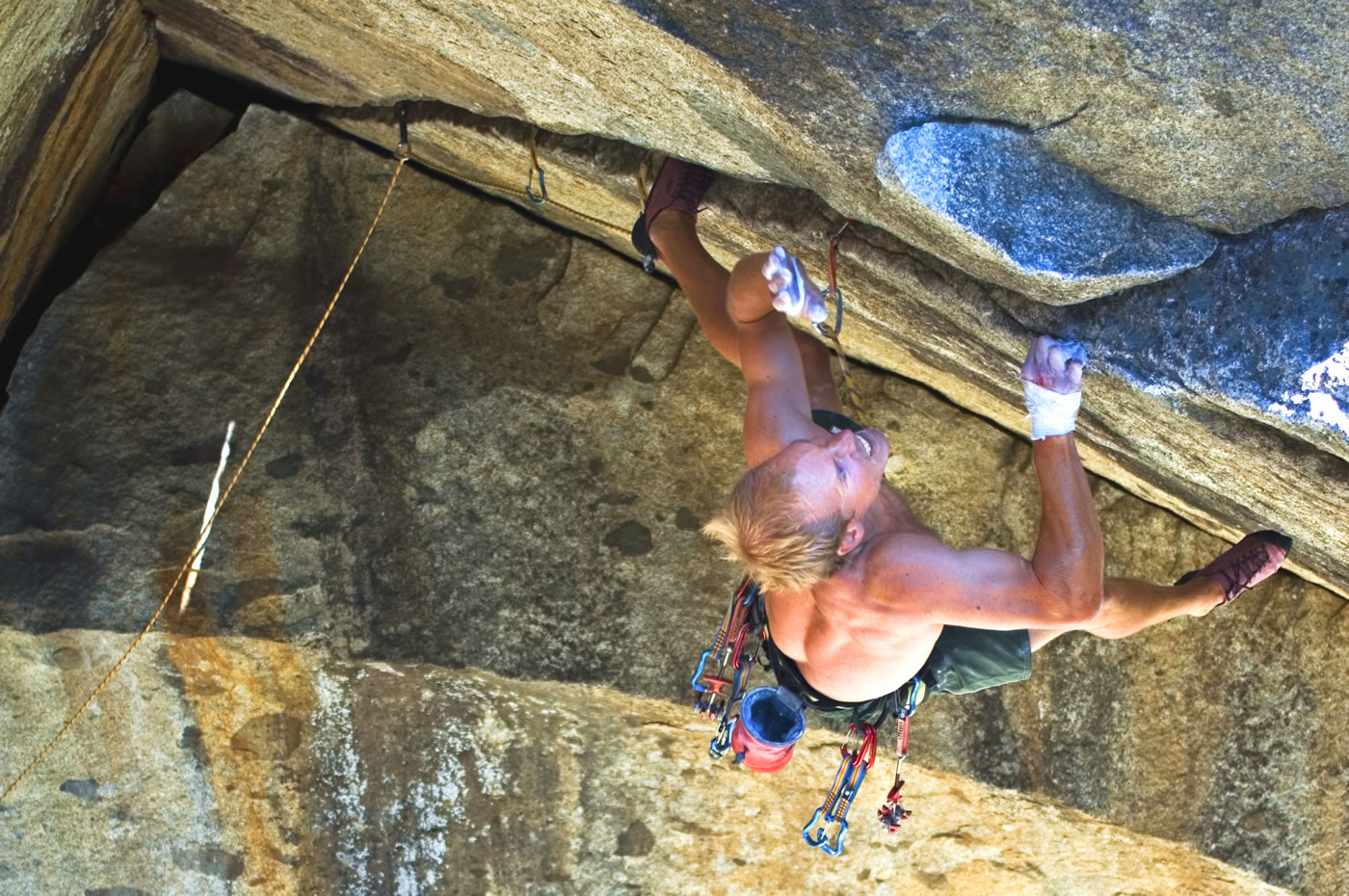 Kyle Dempster, Seperate Reality 5.11d/.12a, Yosemite, CA. [Photo] Nathan Smith