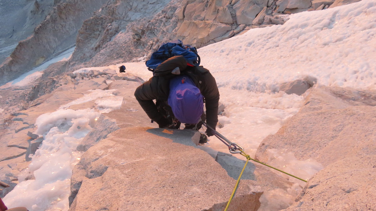 Dawa Yangzum on the descent. [Photo] Courtesy Dawa Gyalje Sherpa