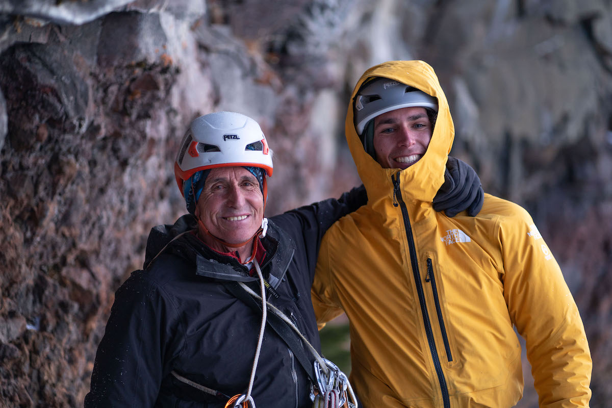 Cornell, right, with Martin Zabaleta, who is also an accomplished climber completed a new route on Kangchengjunga (8586m) with Carlos Buhler and Peter Habeler in 1988. [Photo] Austin Schmitz