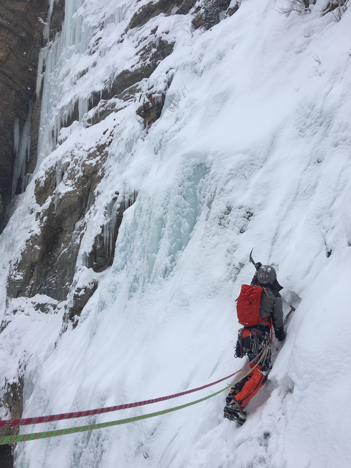 Franz leads Pitch 2 of Hidden Falls with the Mountain Equipment Tupilak 30. [Photo] Craig Helm