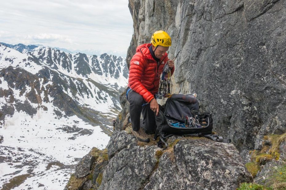 Clint Helander using the Mystery Ranch Tower 47 backpack in Alaska. [Photo] Clint Helander collection