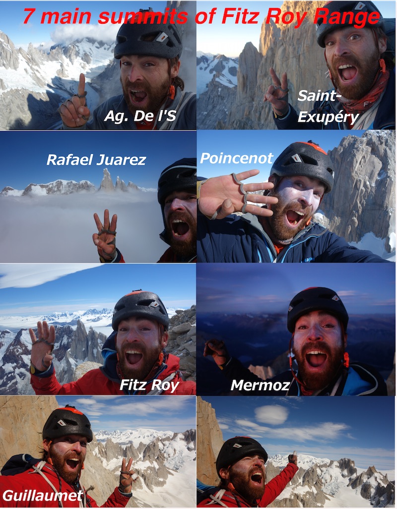 A compilation of O'Driscoll on top of the seven main summits. [Photo] Sean Villanueva O'Driscoll