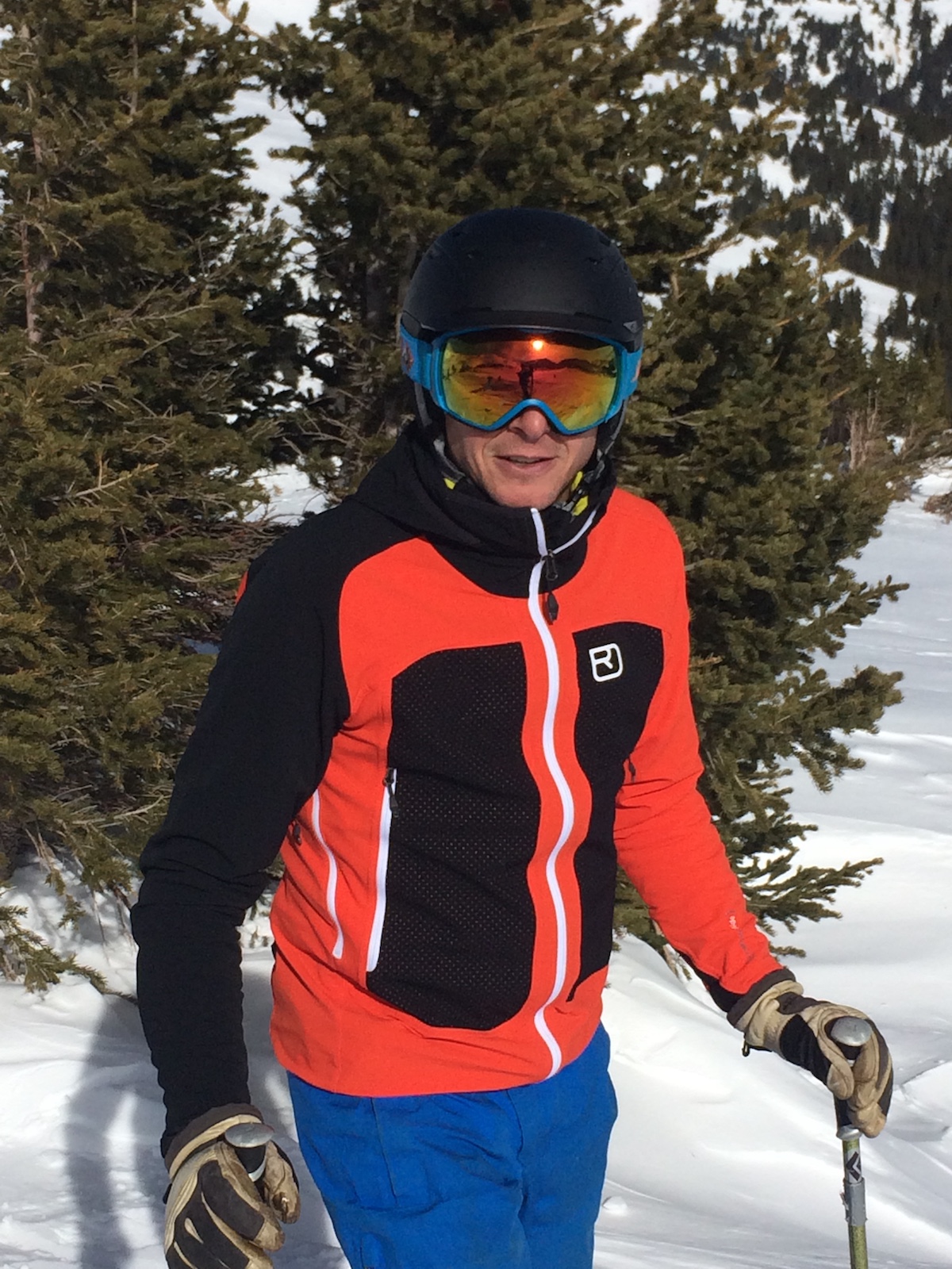 Mike Lewis wearing the Col Becchei while skiing in Colorado. [Photo] Chris Wood