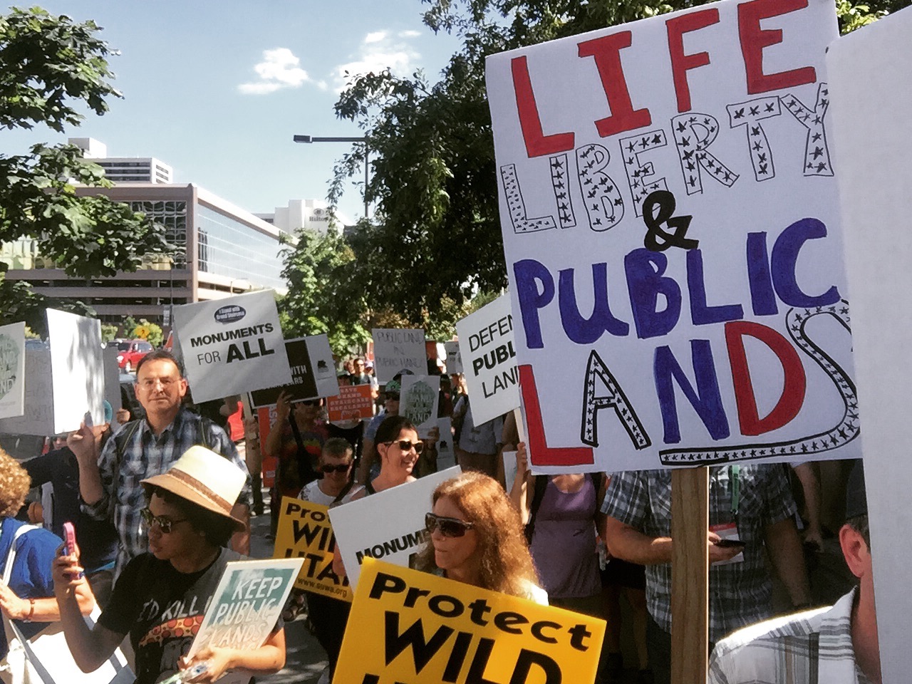The This Land is Our Land March for Public Lands on July 27. [Photo] Emma Murray