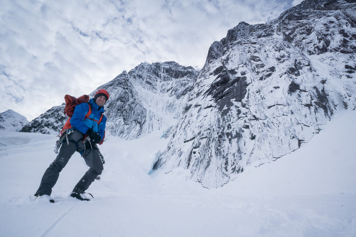 Johnson prepares to hike down the Mendenhall Glacier after descending from an attempt on the north face of the Main Mendenhall Tower in October 2015. Samuel Johnson, a friend and climbing partner or Ryan's, wrote, [Ryan] and Leclerc's final first ascent on the north face of Main Mendenhall Tower is just one of many outstanding accomplishments in his career as an alpine athlete. He was likely the best winter climber in Alaska's history, and undoubtedly one of the more talented alpinists in North America. His family, friends, and the climbing community lost a caring and driven human being and he will be dearly missed. [Photo] Clint Helander