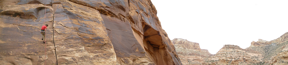 A climber rappels in Utah's San Rafael Swell, one of many areas across the country that will soon have wilderness designations if President Donald Trump signs the Natural Resources Management Act, which was passed by Congress on February 26. [Photo] John Easterling