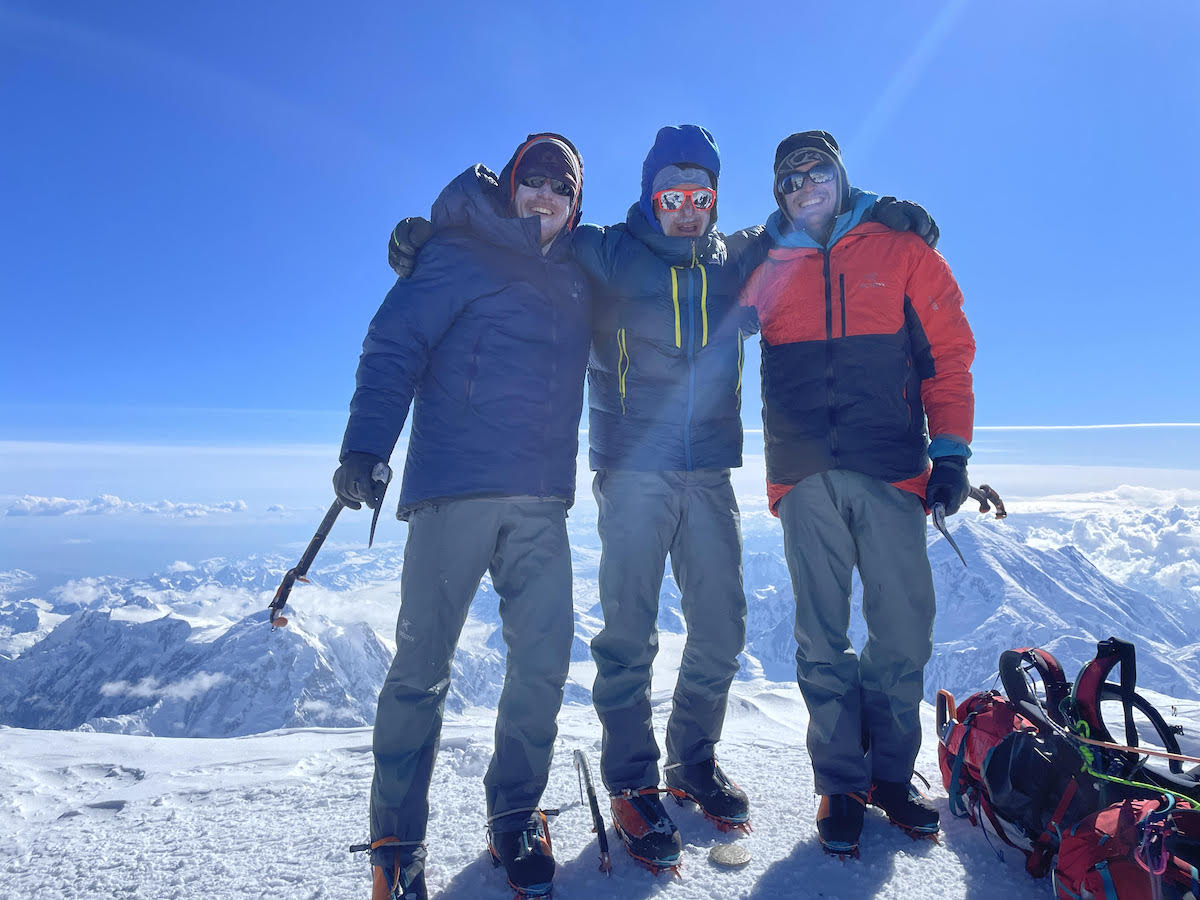 In no certain order: Rob Smith, Sam Hennessey and Michael Gardner on the summit. [Photo] Michael Gardner collection