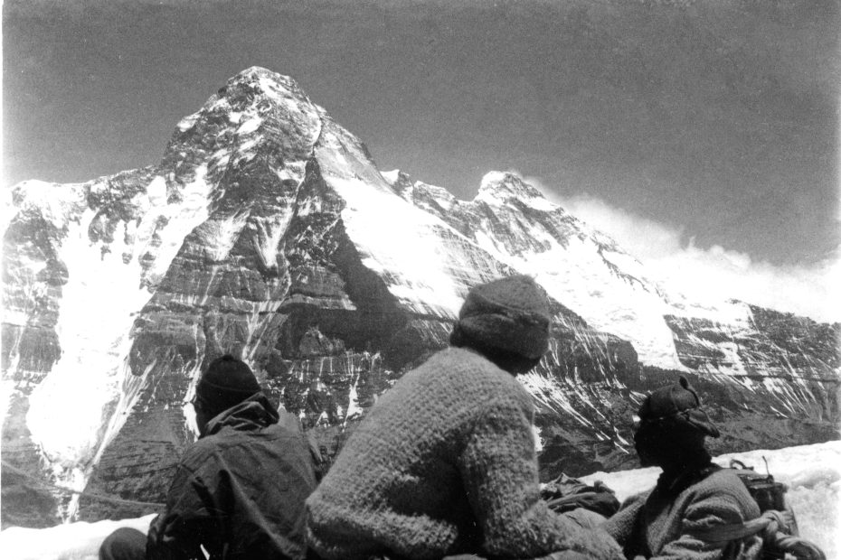 A view of Nanda Devi (7816m) from snow camp on Devistan I (6678m) at about 6100 meters. [Photo] Suman Dubey collection