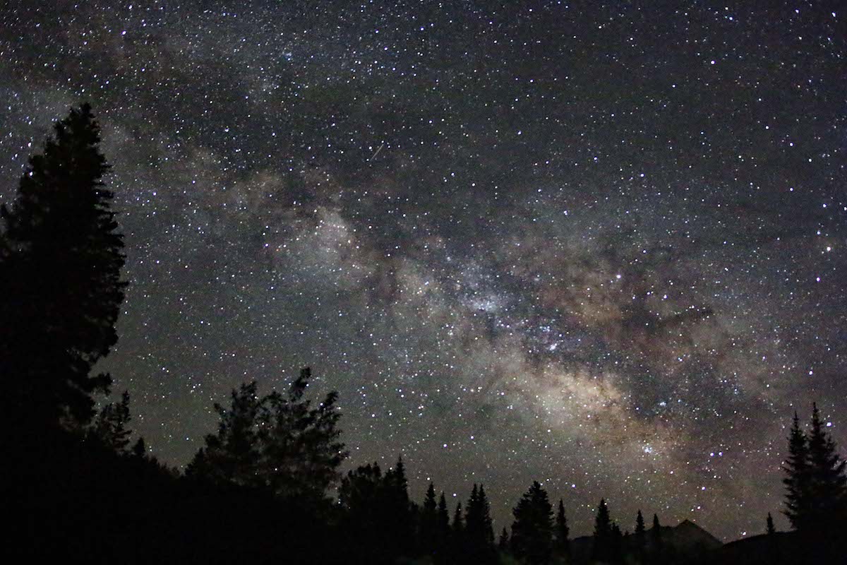 The Milky Way as seen from the meadow at Rocky Mountain Biological Laboratory. [Photo] Jimmy Lee