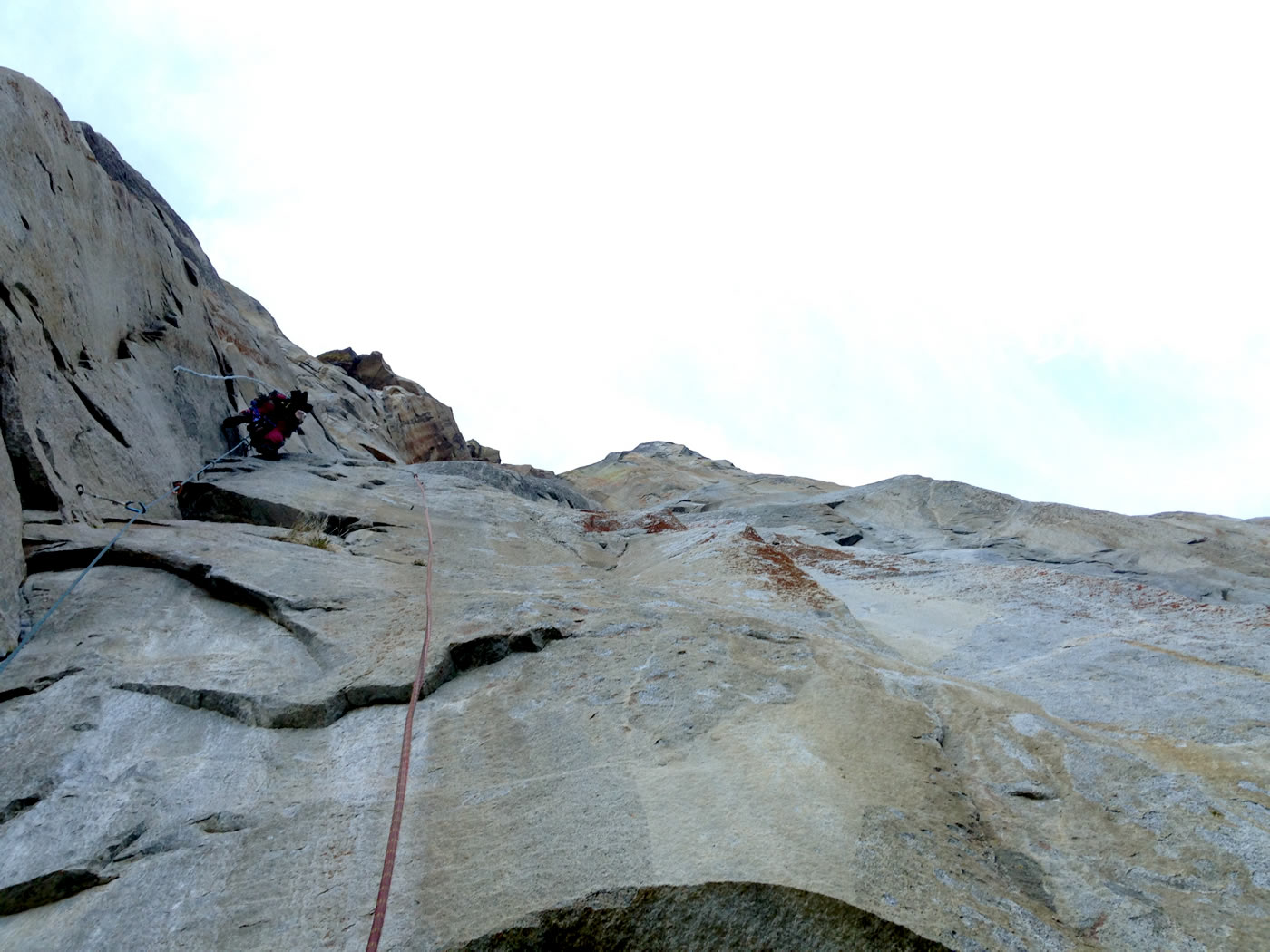 Josie McKee leading the last block to the top of Lost Arrow Spire on Day 2. [Photo] Quinn Brett