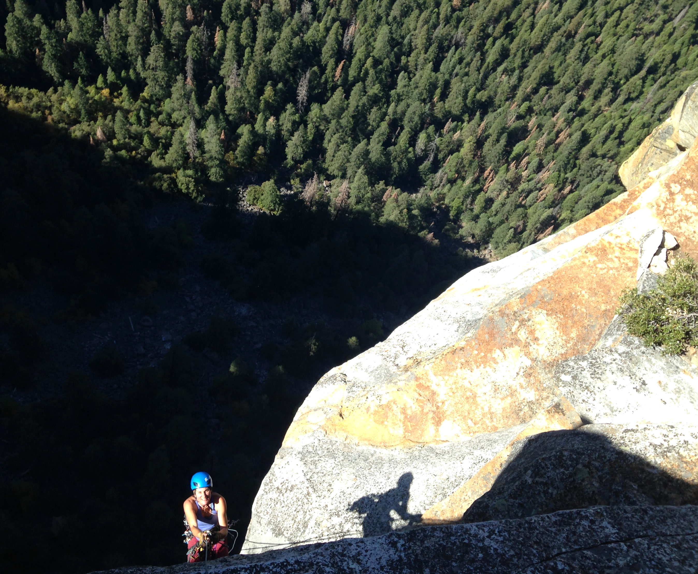 Josie McKee jugs the last pitch on Leaning Tower, Day 3. [Photo] Quinn Brett