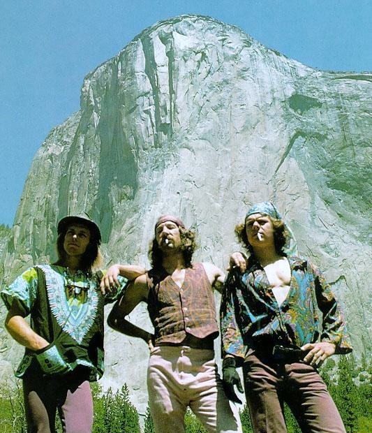 Billy Westbay, Jim Bridwell and John Long after the first one-day ascent of the Nose in 1975. [Photo] Courtesy of StoneMastersPress