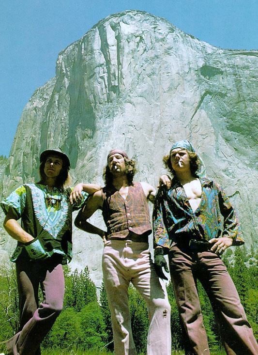 Billy Westbay, Jim Bridwell and John Long after the first one-day ascent of the Nose in 1975. [Photo] Courtesy of StoneMastersPress