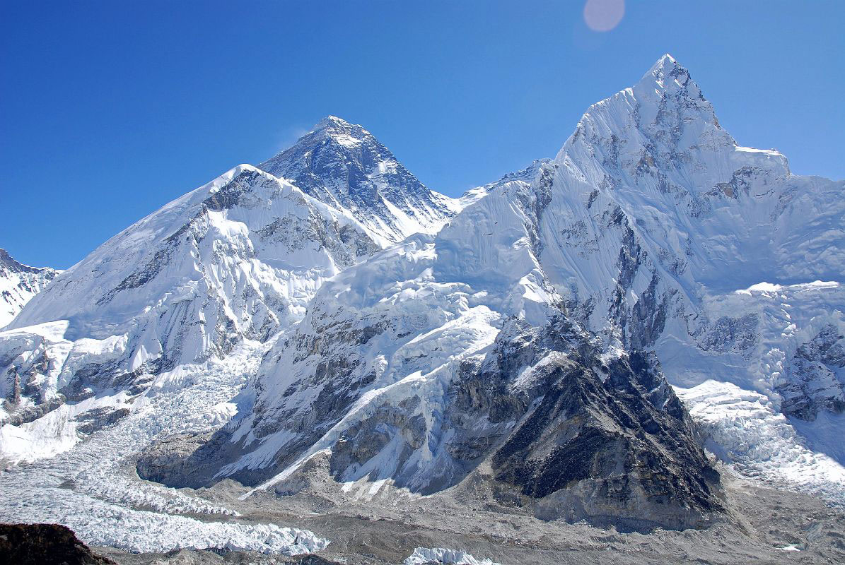 Chomolungma (Everest), Lhotse and Nuptse as seen from Kala Pattar.